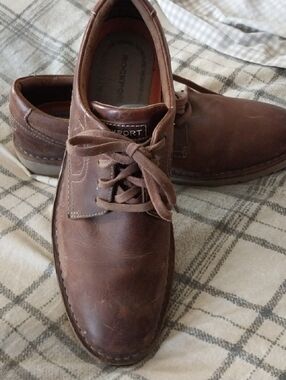 Rockport Comfort Lace-Up Men's Casual Leather Shoes - Brown